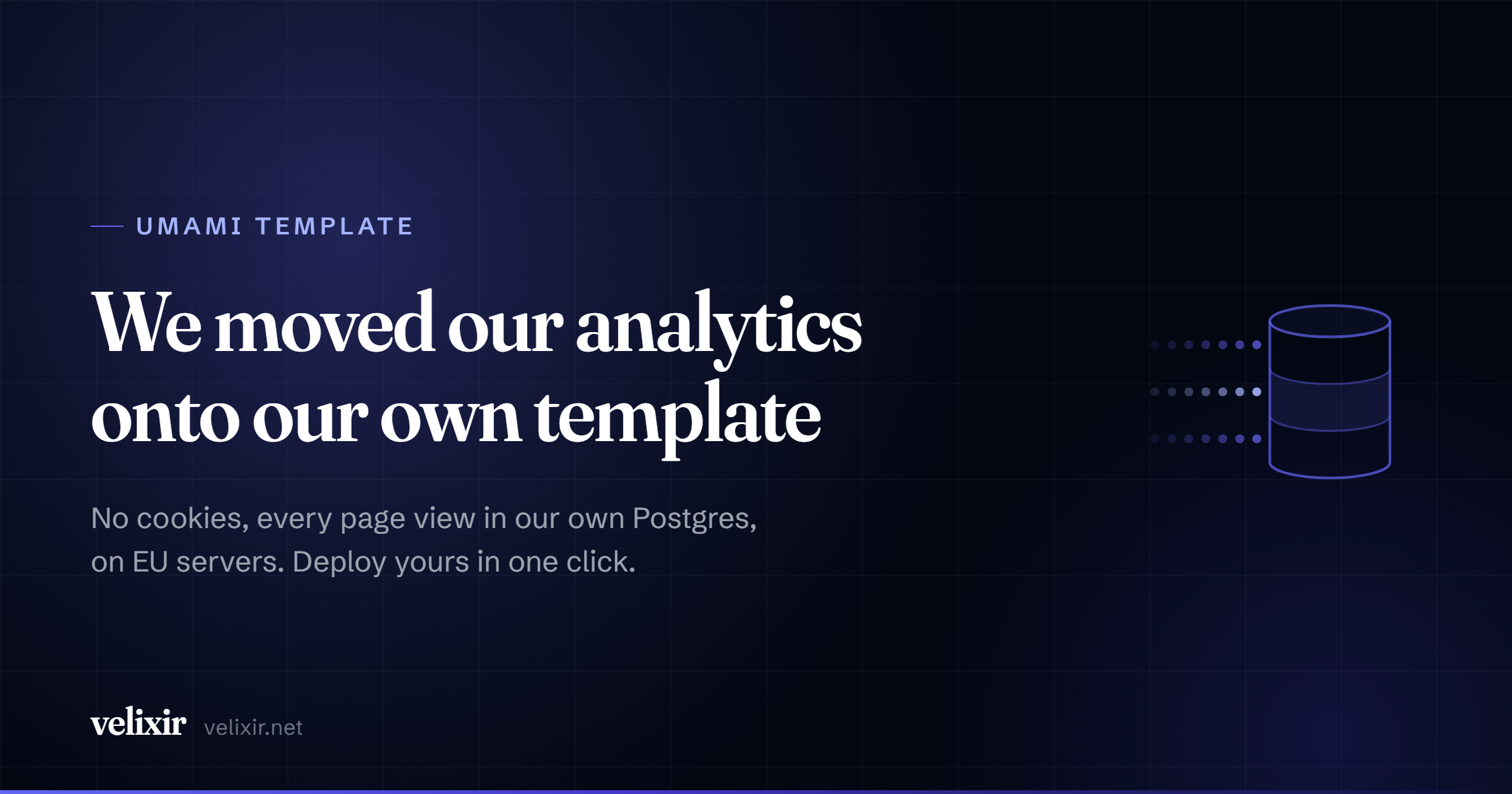 We moved our analytics onto our own template